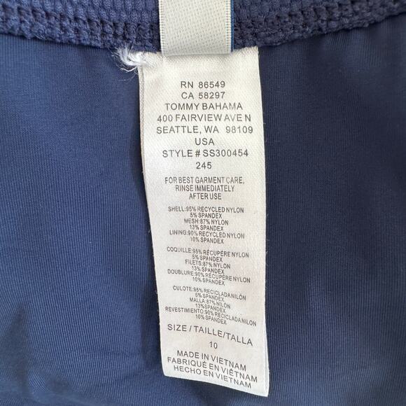 TOMMY BAHAMA One-Piece Swimsuit Size 10 Island Cays Ikat High Neck - Picture 8 of 11